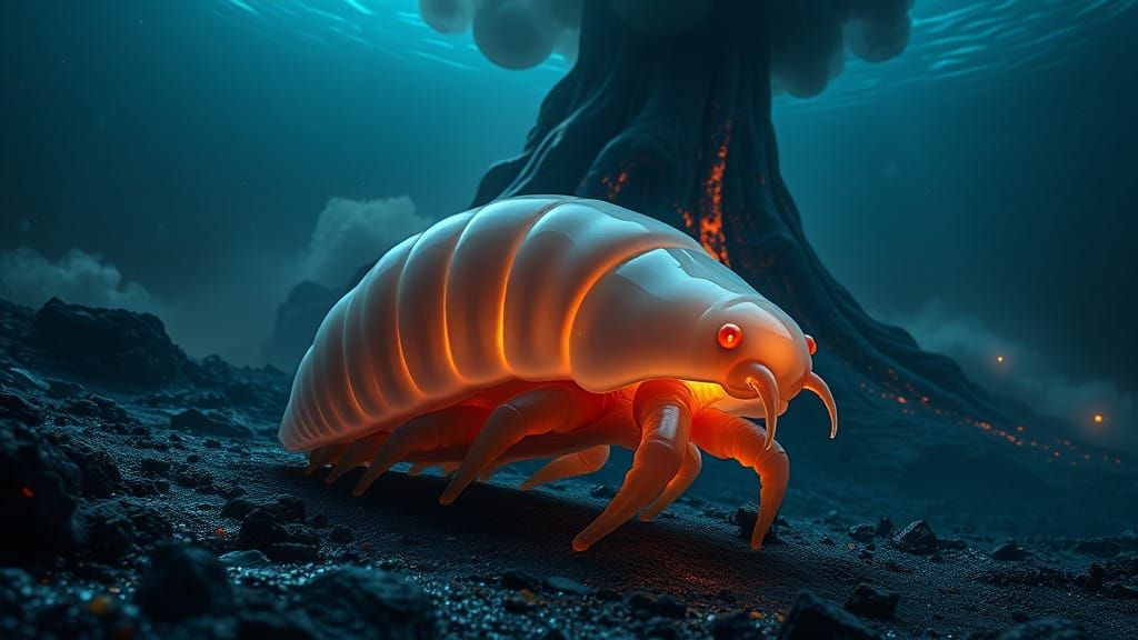 Majestic Tardigrade Roams Underwater Thermal Vent