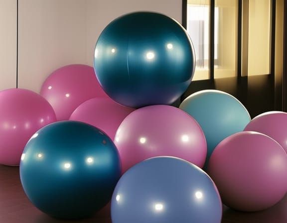 Yoga Balls in Anime Style