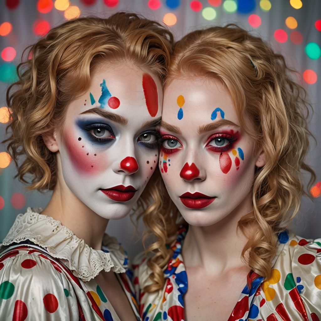 Ethereal Clown Portraits in High Resolution