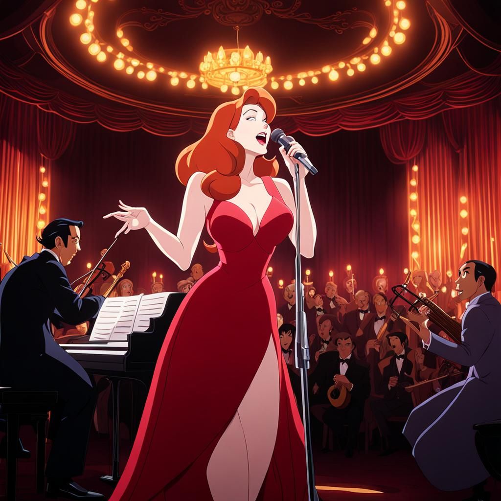 Jessica Rabbit Cabaret Performance: Studio Ghibli Anime