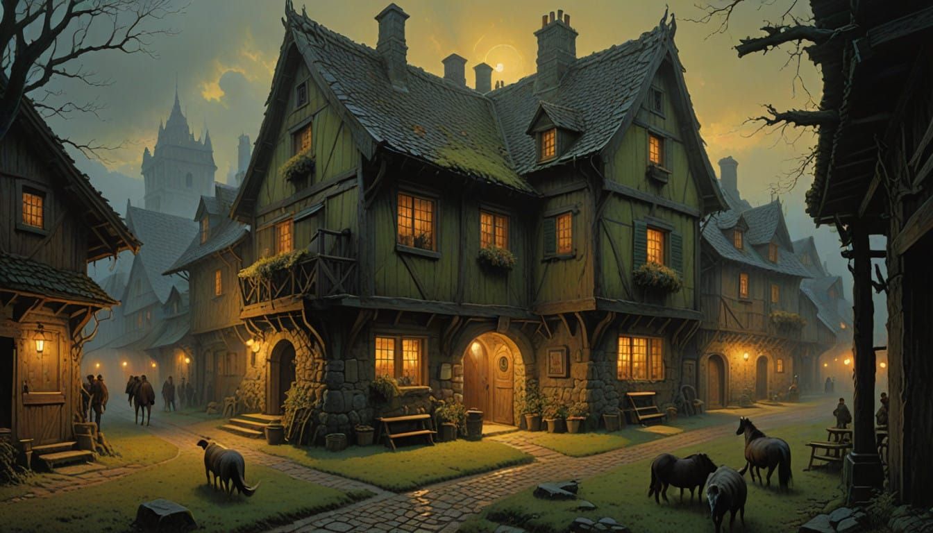 Ethereal Bree Tavern in Lord of the Rings Style