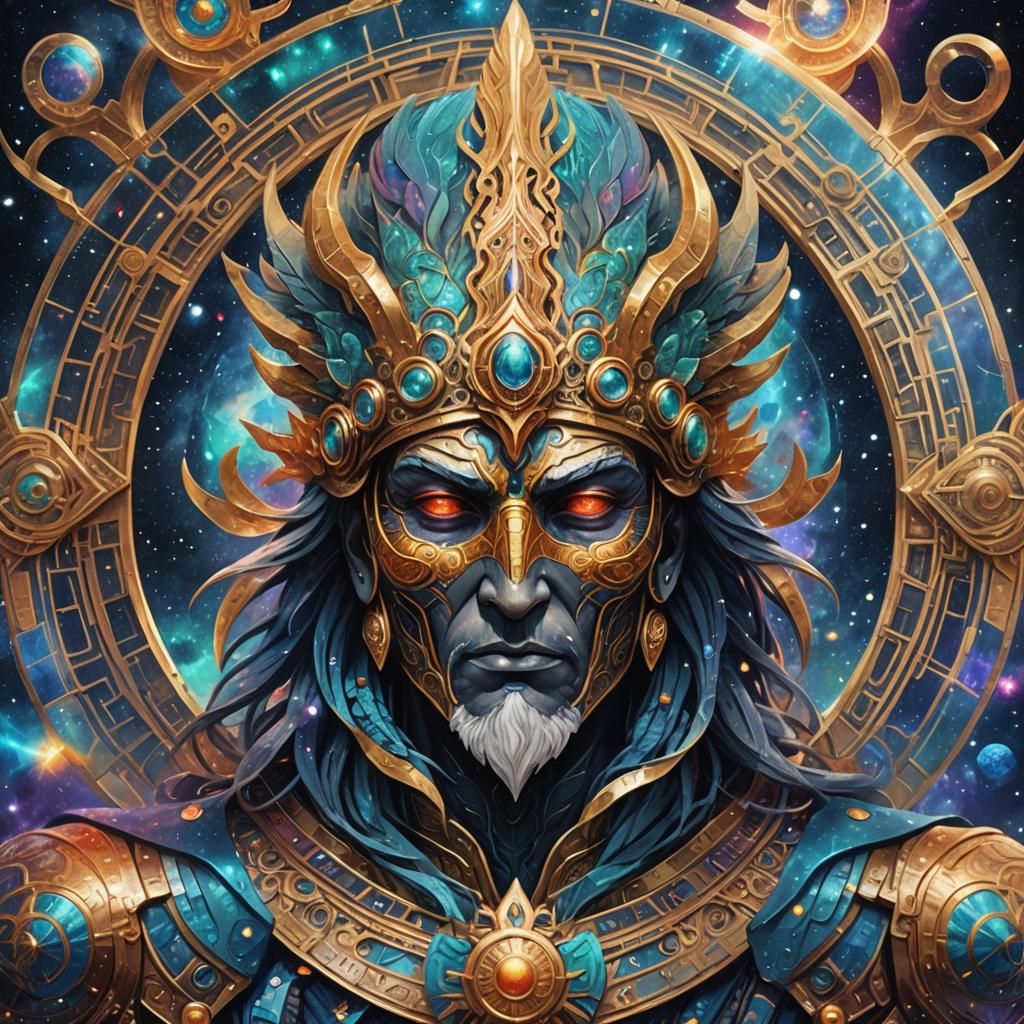 Helm: God of Guardians in Astral Illustration