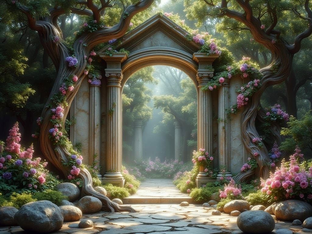 Ethereal Portal to a Lost World of Crystal Cathedrals