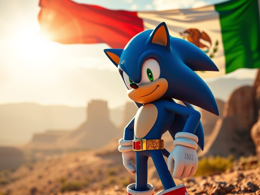 Sonic Hero in Mexican Fiesta Attire
