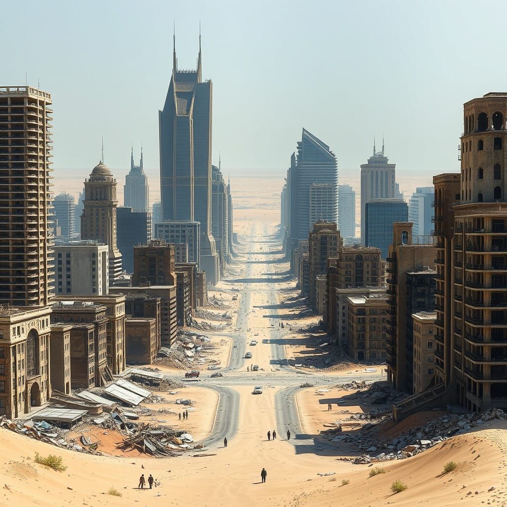 Climate Change Devastates Futuristic Metropolis