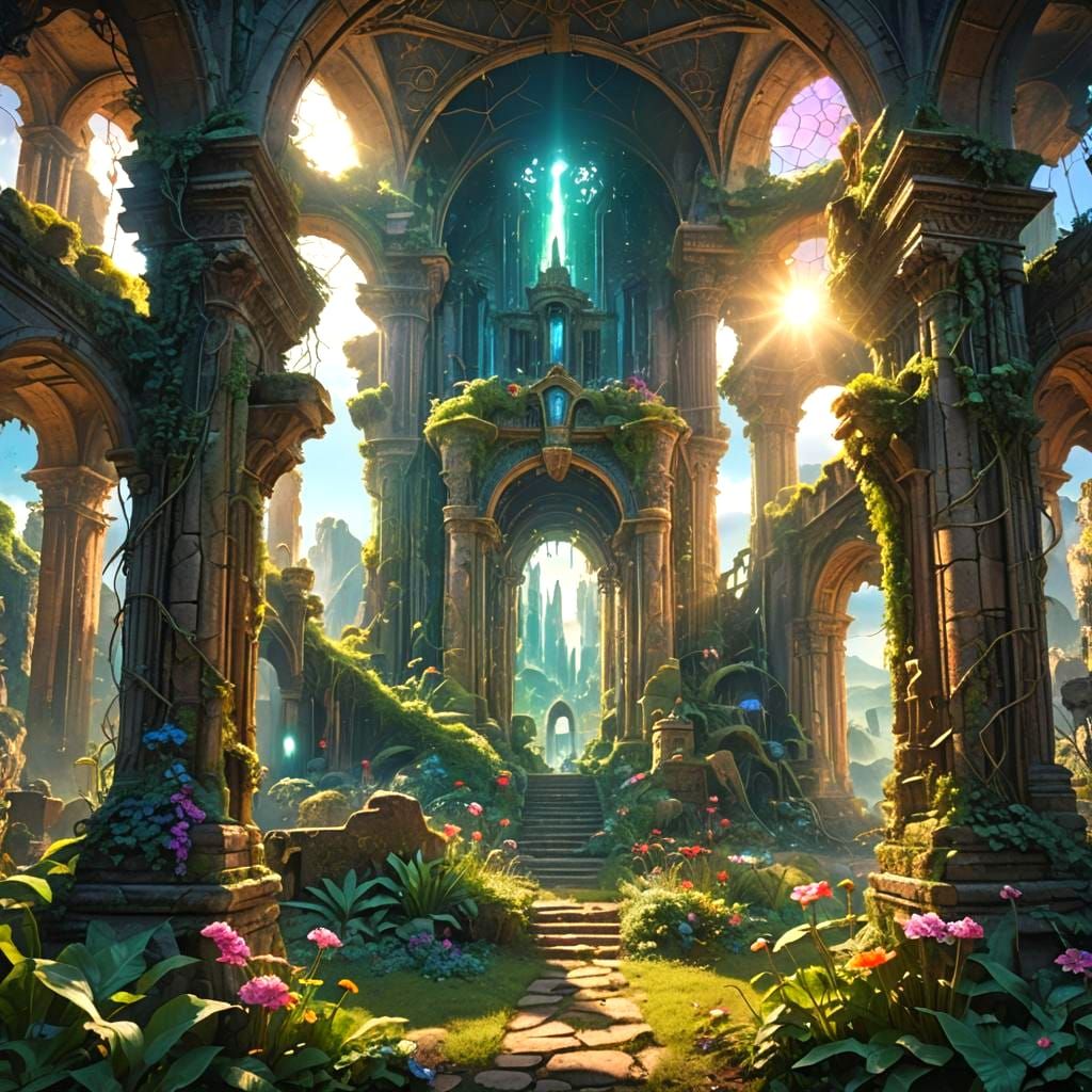 Epic Eternal Being in Digital Matte Painting