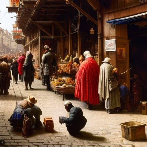 Medieval Pickpocket in Hyperrealistic Detail