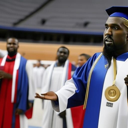 Kanye West Graduation Bear Cartoon Mascot