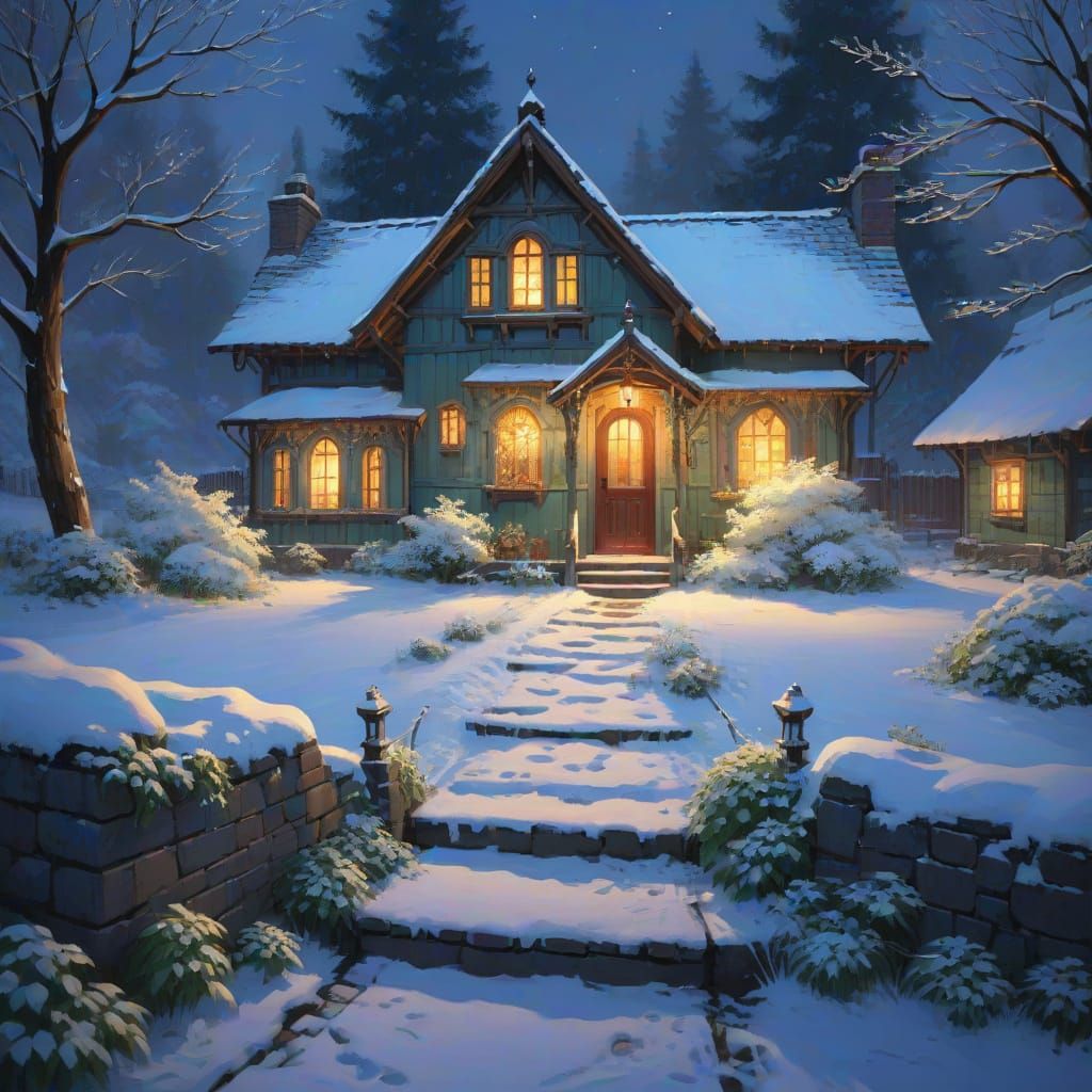 Elegant Painterly Scene Beautifully Lit