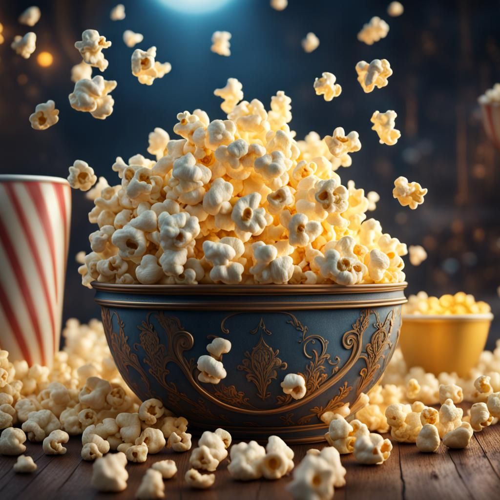 Buttery Popcorn: Detailed Matte Painting