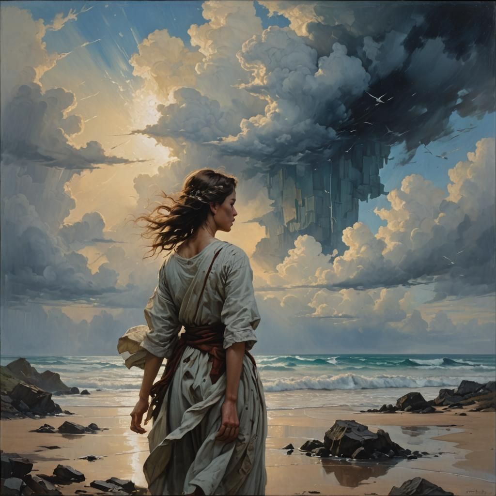 Hope Returns: An Oil Painting of Resilience