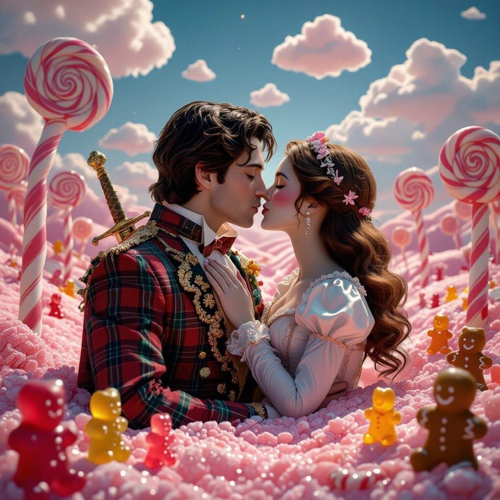 Whimsical Romeo and Juliet in Candyland