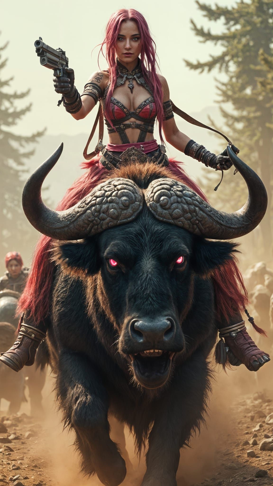 Jinx Rides into Town: A 3D Animated Scene