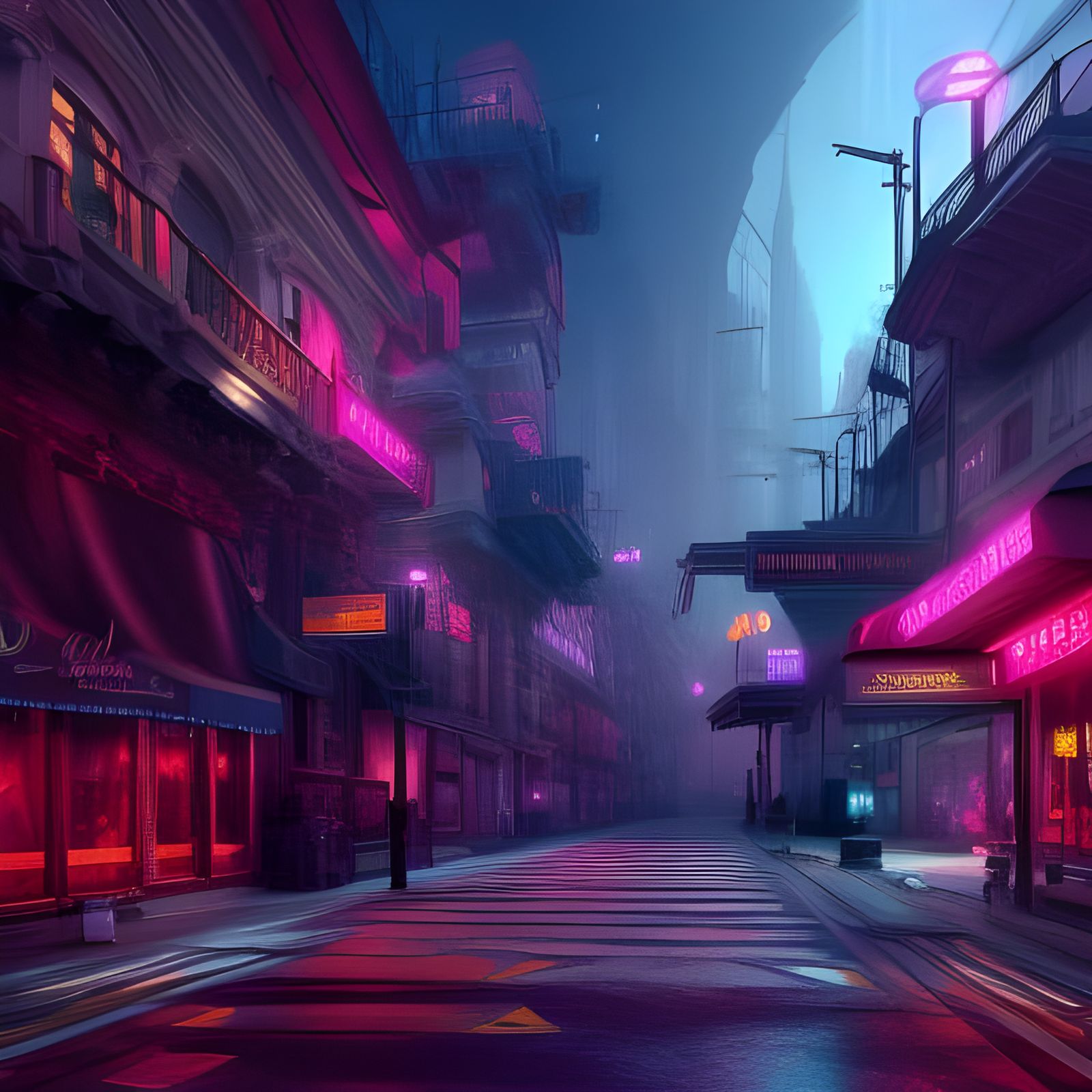 neon street