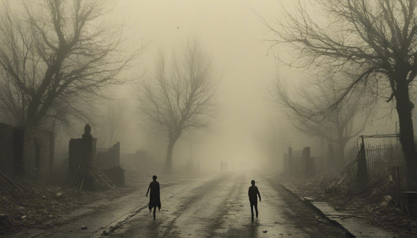 The foggy streets of Silent Hill