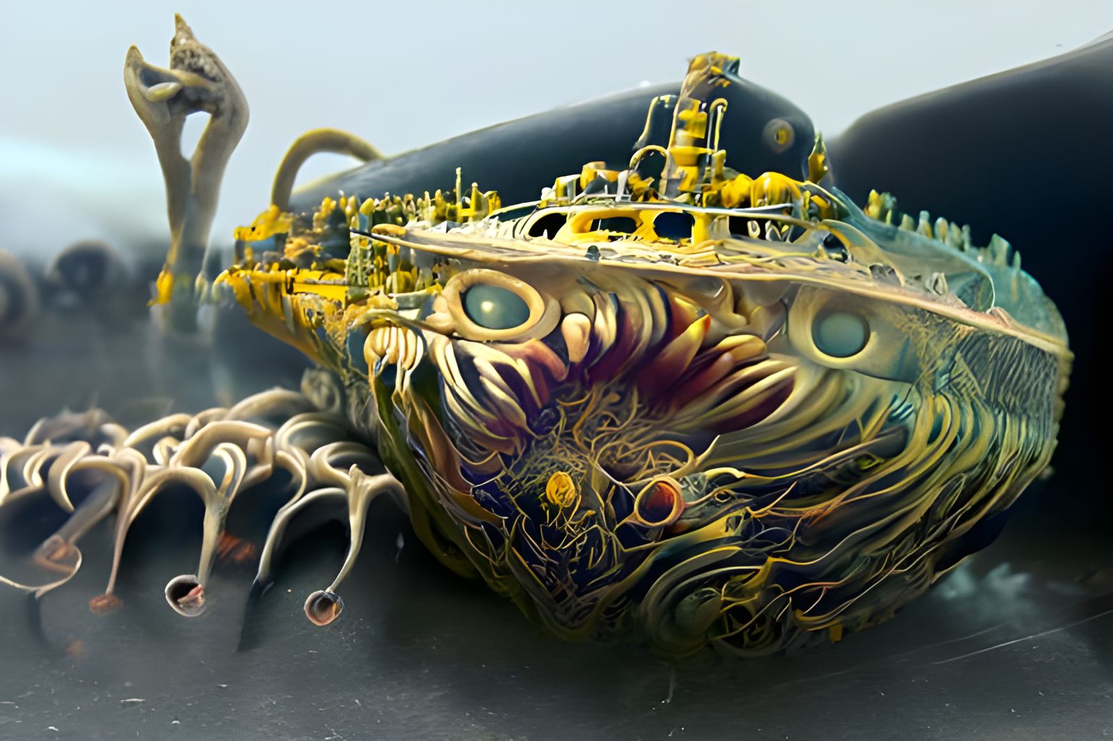 Epic Kraken Attack in a Digital Illustration