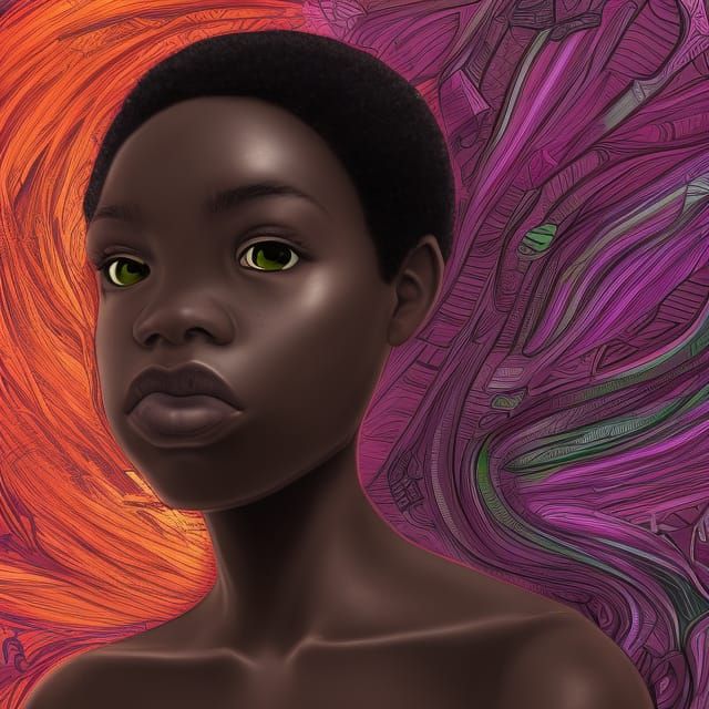 Detailed 4K Portrait of a Black Teenager