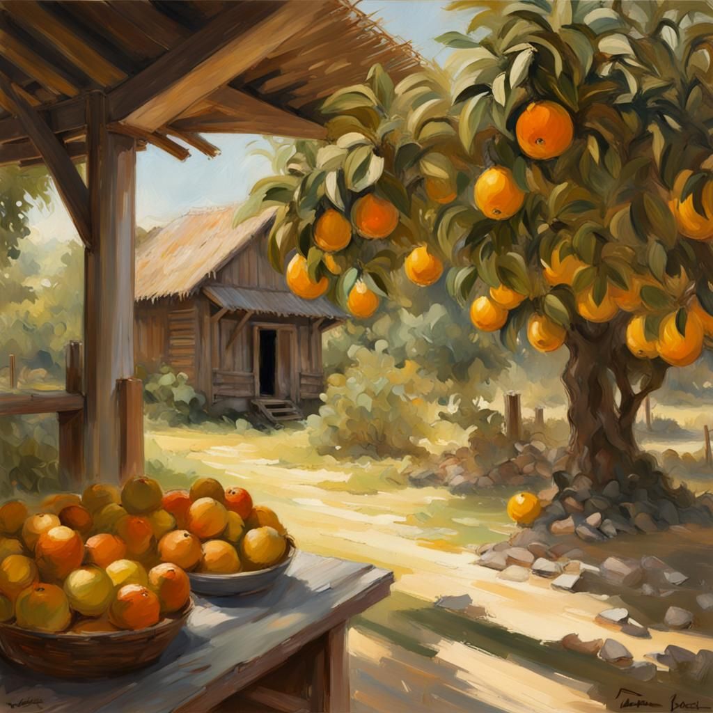 Rustic Citrus Farm in American Romanticism Style