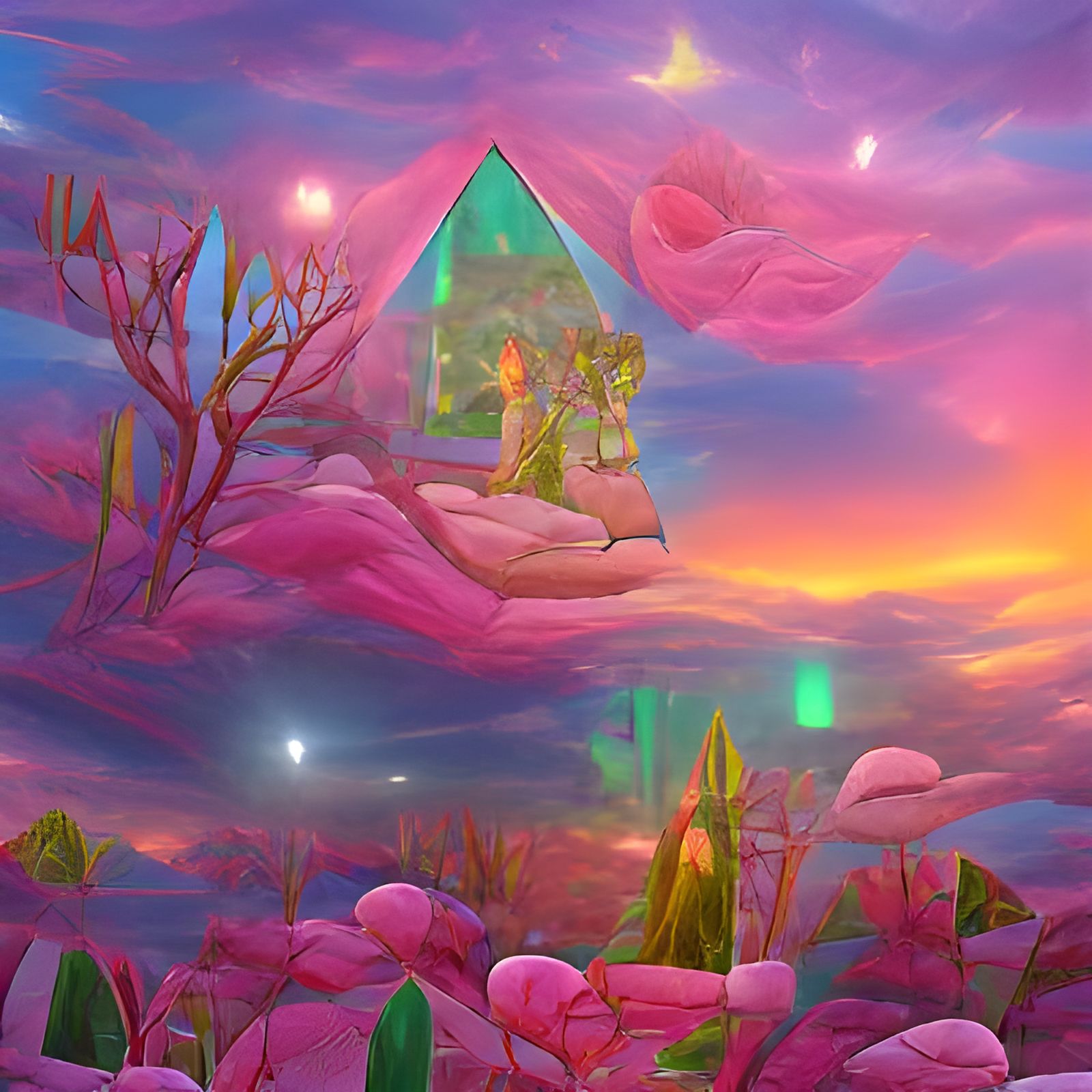 Stained Glass Castle in Enchanted Forest