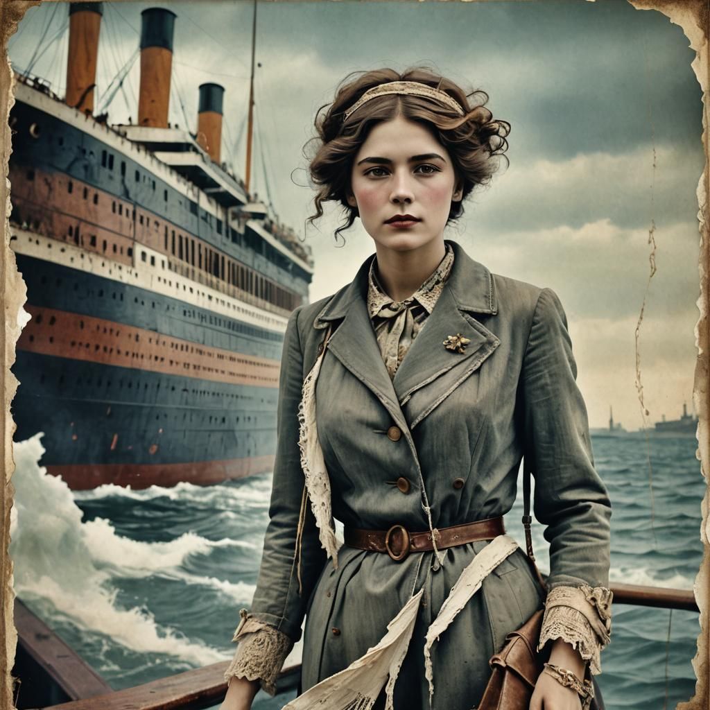 Fashionista's Titanic Voyage: A Vintage Photograph