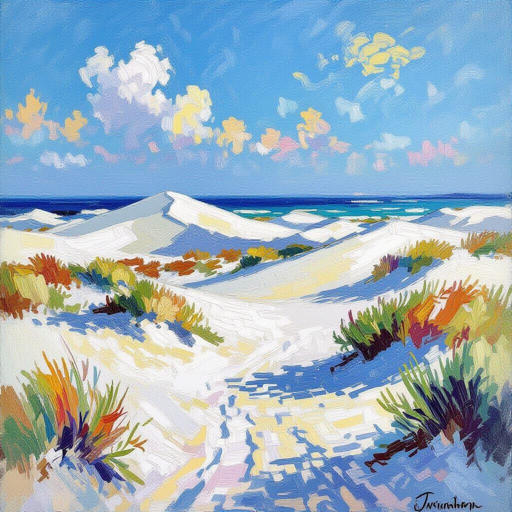 White Sands Dunes as Impressionist Landscape