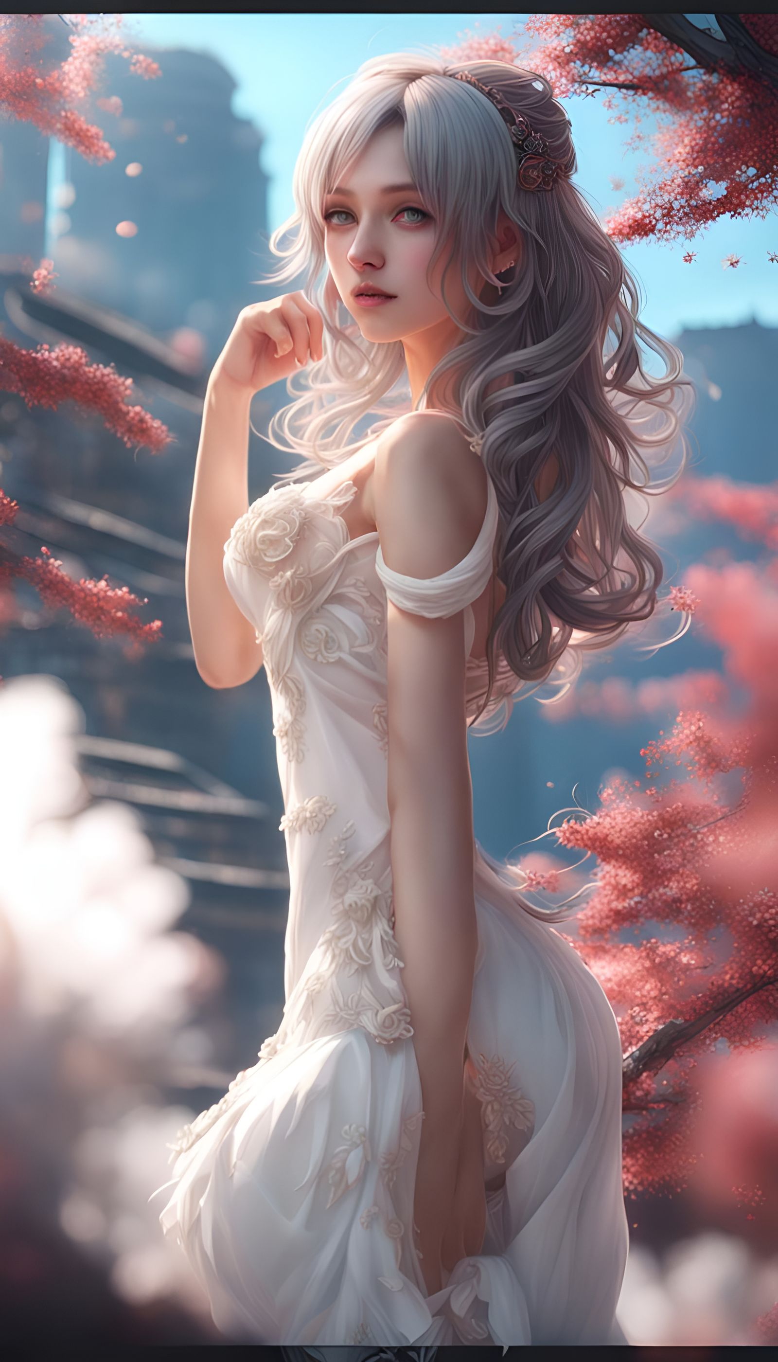 Stunning Anime Waifu in Hyperrealistic Style