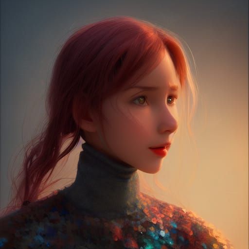 Dark Fantasy Portrait in 3D Digital Art
