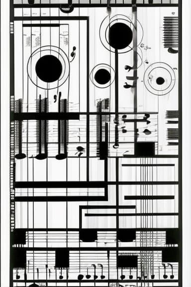 Abstract Graphic Music Notation in Kandinsky Style