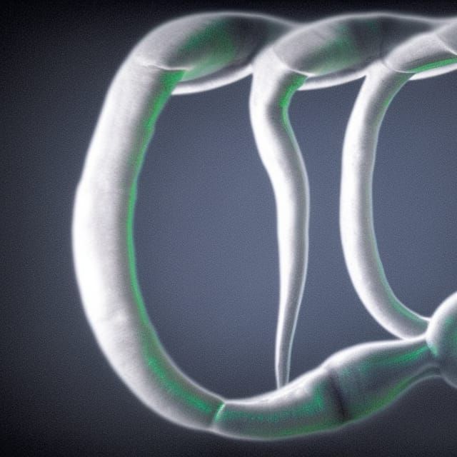 Surreal Human Centipede in Minimalist Airbrush Art