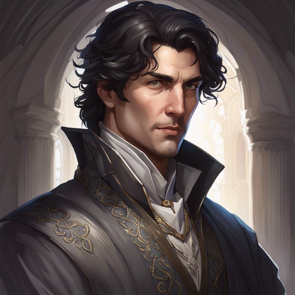 Nobleman Portrait in Hyperdetailed Digital Art Style