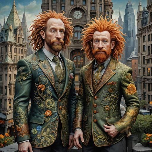 Handsome ginger fantasy couple
