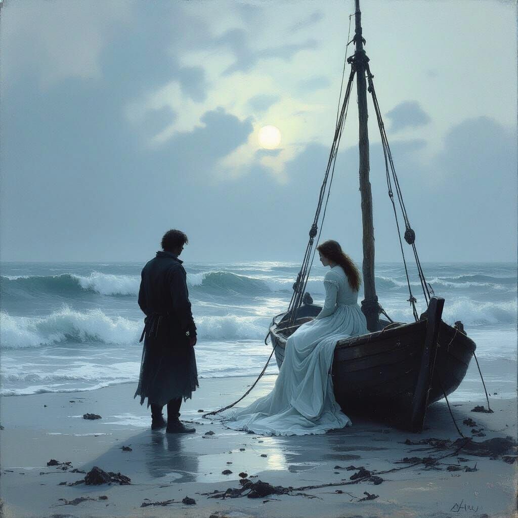 Fisherman Sees Maiden Adrift on a Mast at Daybreak