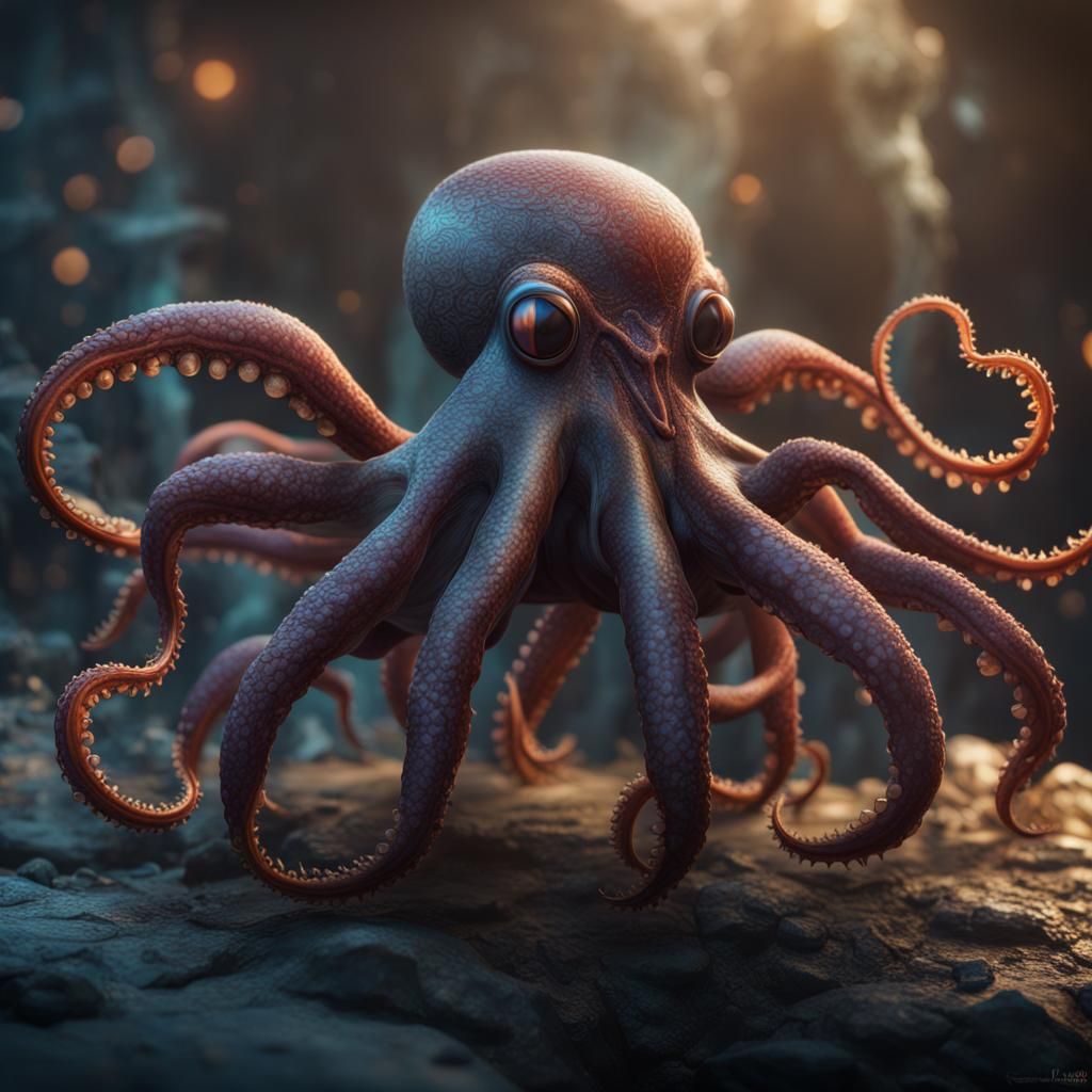 Half-Spider Half-Octopus: Detailed Matte Painting