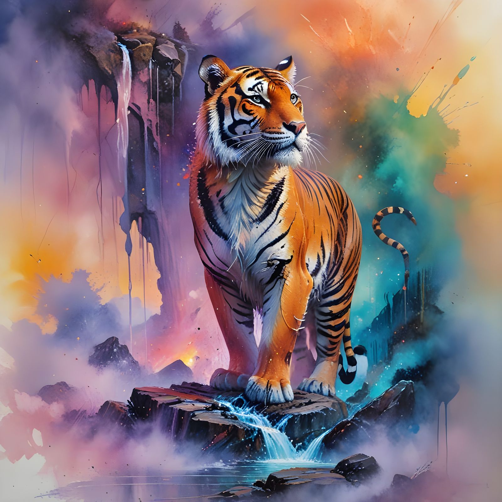 Ethereal Tiger in Sunrise Glow