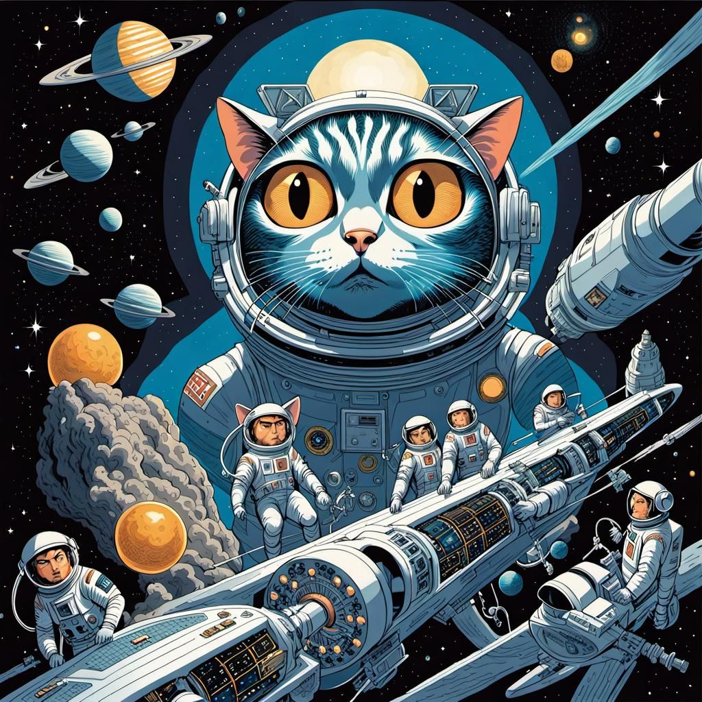 Astronauts, Crystalline Structure, and Neutron Cat in Space