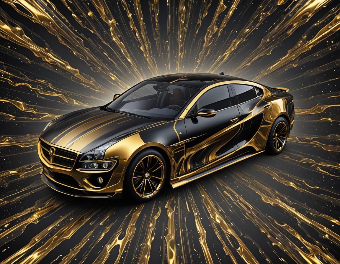 Epic Liquid Plasma Car in Gold and Silver