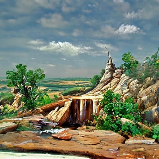 Missouri Landscape in Oil Painting Style