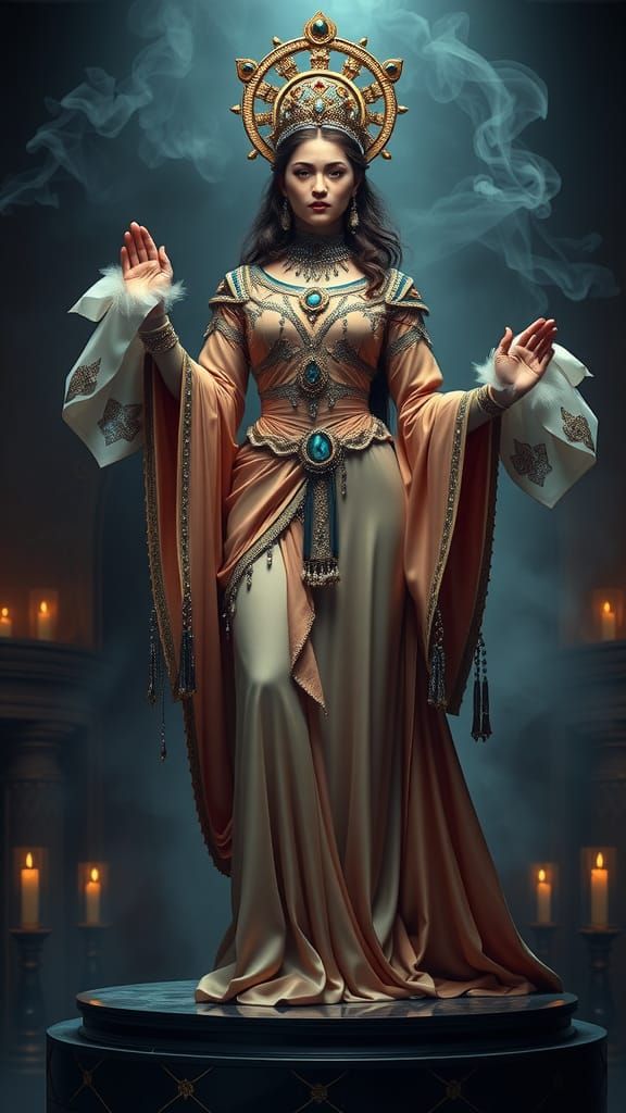 Goddess of Prosperity in Jewelrypunk Style