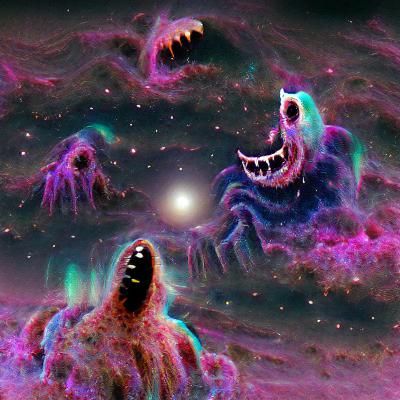 Abstract Cosmic Horror Scene
