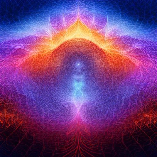 Psychedelic Ley Lines in Complementary Colors, 8K