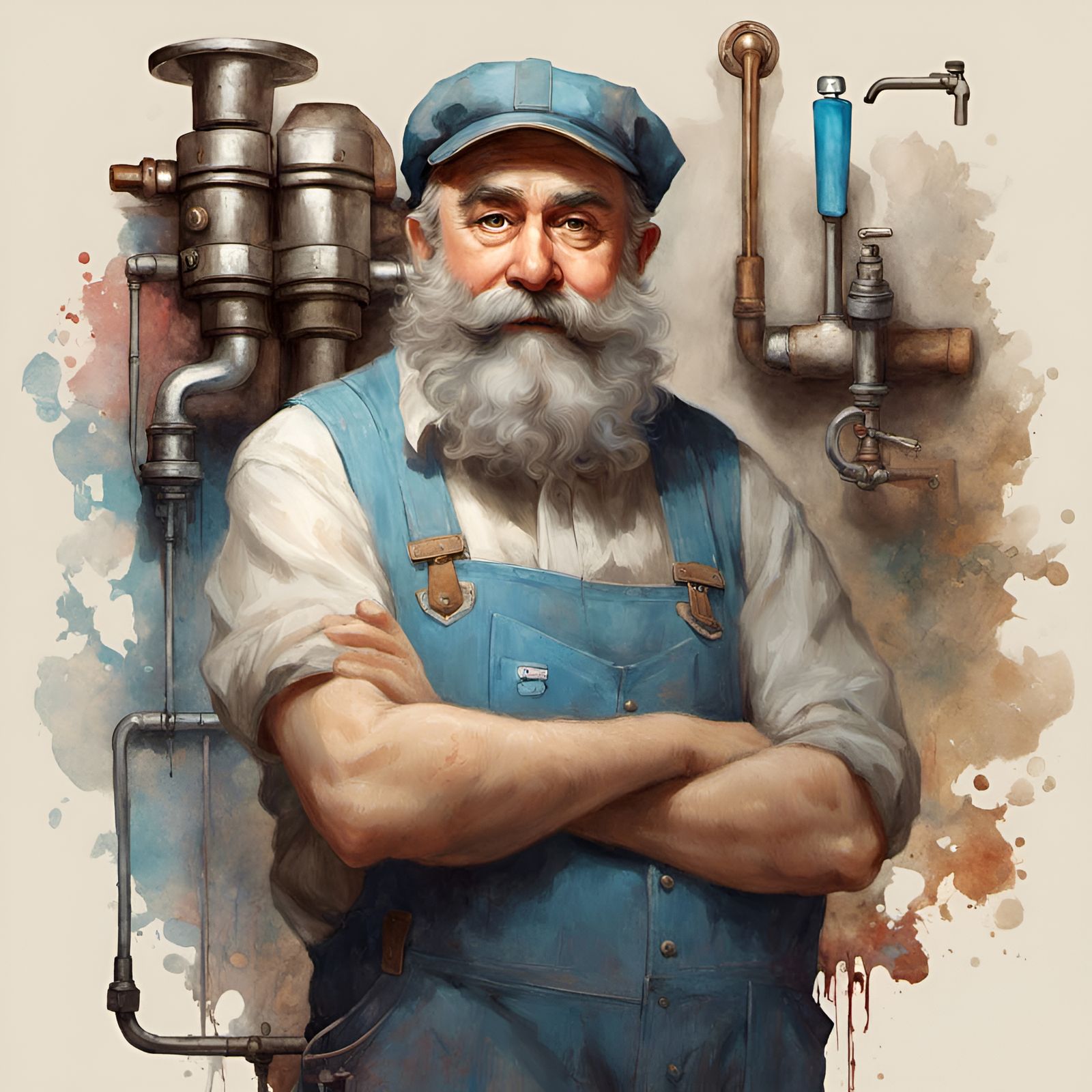 Monet as a Plumber: Digital Portrait