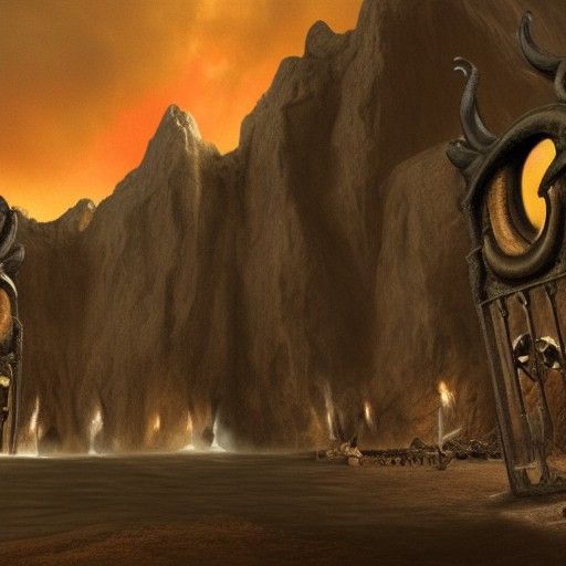 Gates of Hell: Detailed Matte Painting