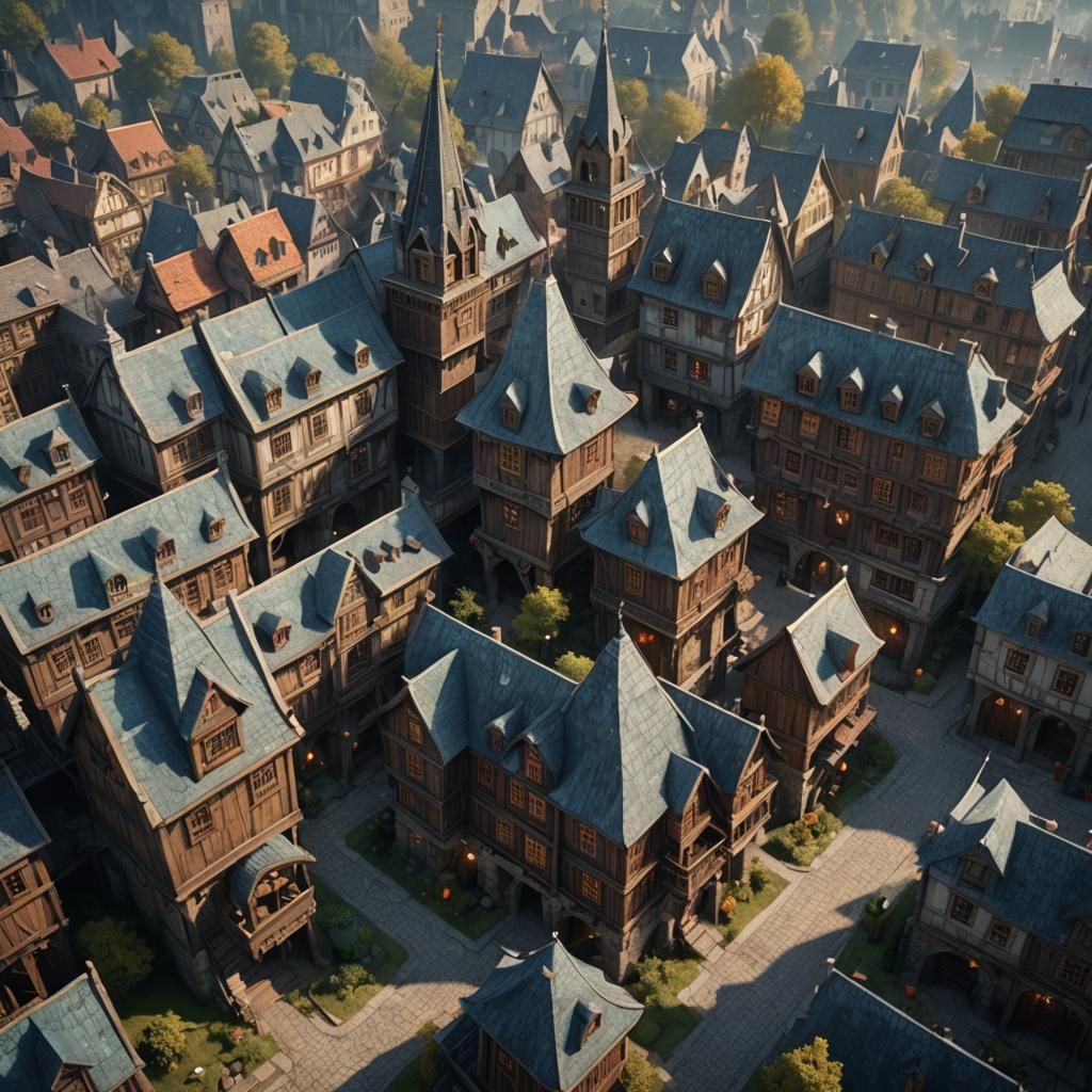 DnD Fantasy Kiev: Medieval Cobblestone Streets