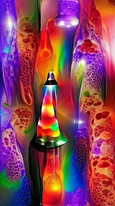 Rainbow Psychedelic Lava Lamp: Multicolored Beauty