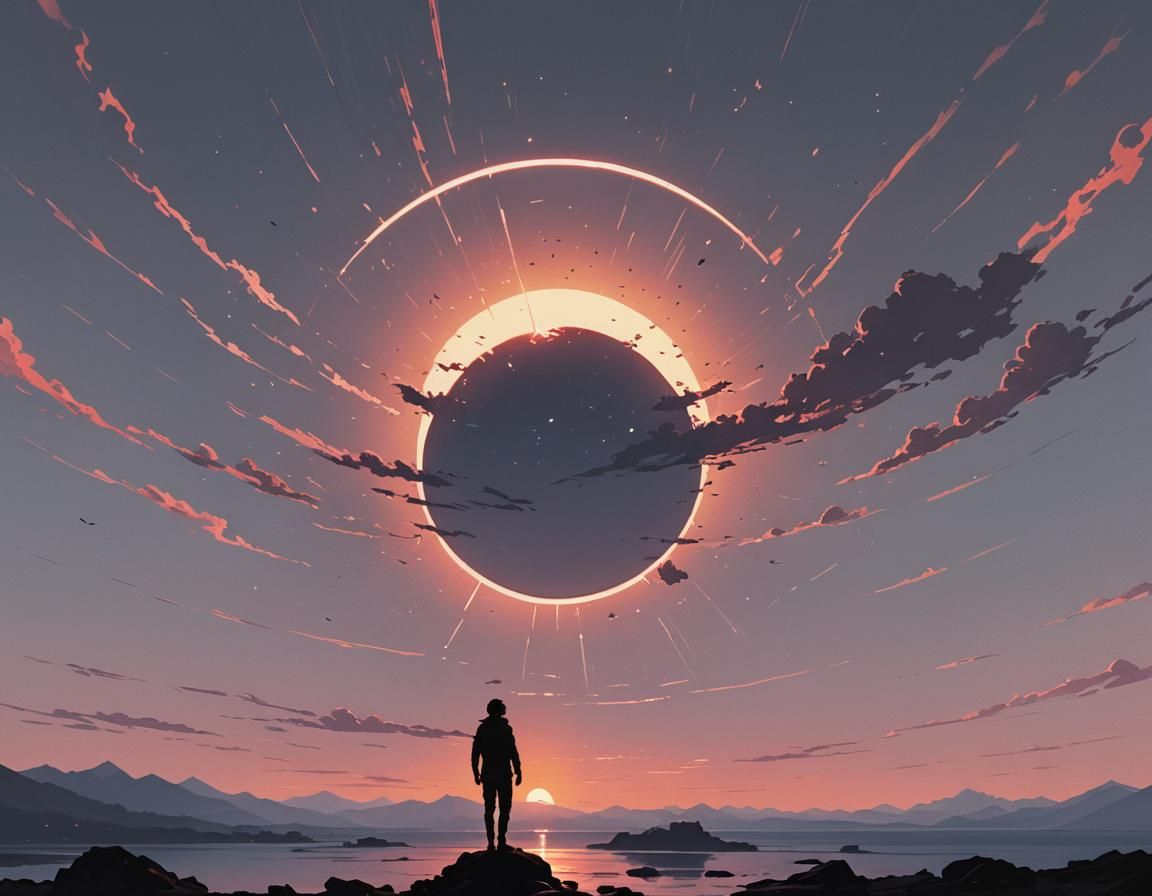 Ethereal Silhouette with Luminous Halo