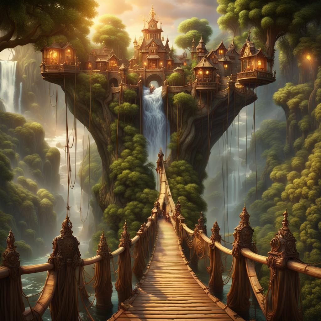 Goliath King with Sparkling Crown in Lush Landscape