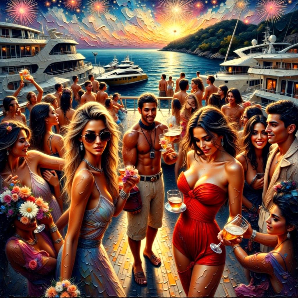 New Year's Eve Boat Party in Monaco with Fireworks