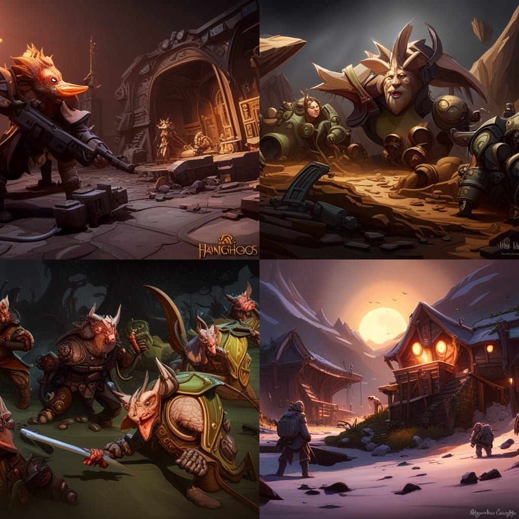 Hedgehog Army in Dark Fantasy Style