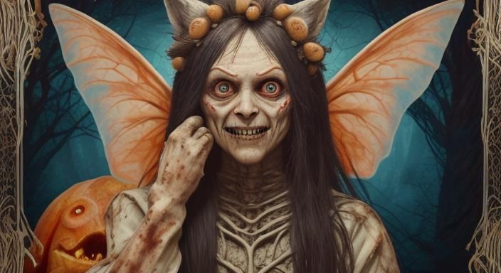 Nightmarish Tree Creature in Hyperrealistic 3D Render