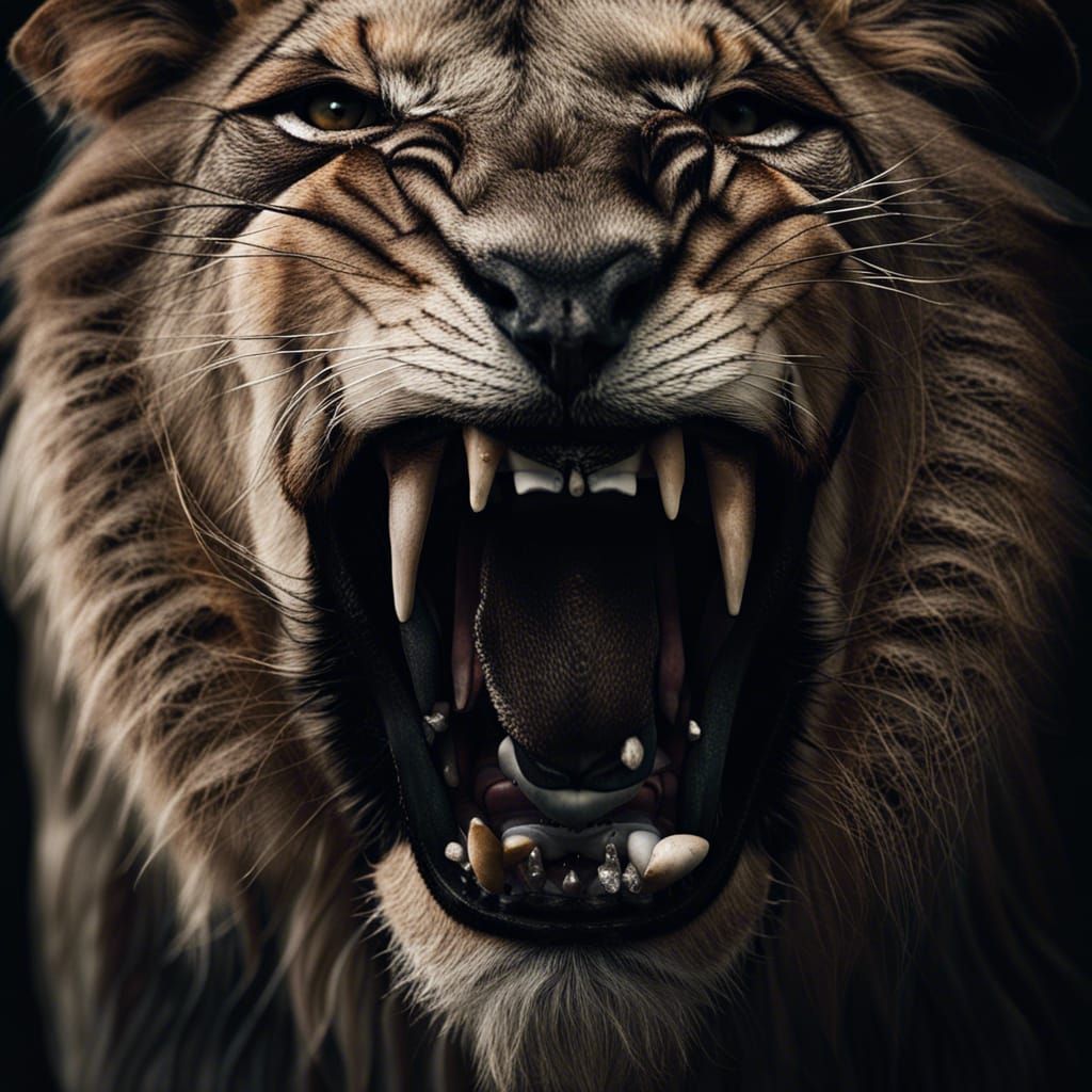 Roaring Lion Portrait in Natural Light